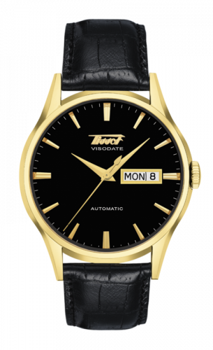 Tissot Visodate Automatic Yellow Gold PVD / Black / Strap T019.430.36.051.01