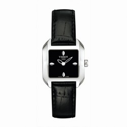 Tissot T-Wave Square Quartz 23.6 Stainless Steel / Black / Strap T02.1.225.51