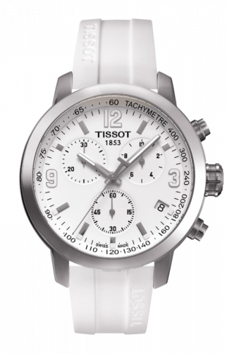 Tissot PRC 200 Quartz Chronograph White Rubber T055.417.17.017.00