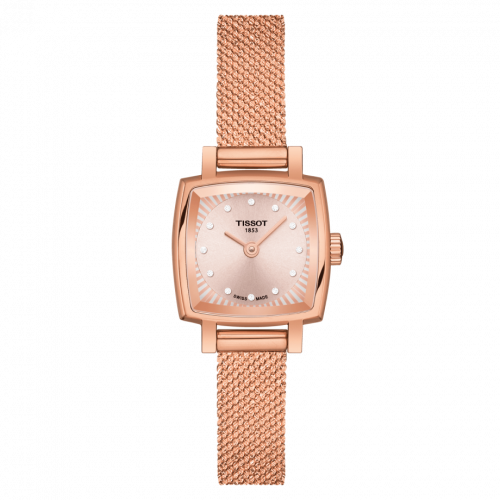 Tissot Lovely Square PVD Rose Gold / Beige / Bracelet T058.109.33.456.00