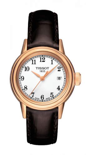 Tissot Carson Quartz 29.7 Rose Gold PVD / White / Strap T085.210.36.012.00