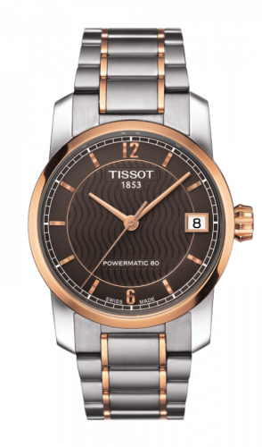 Tissot Powermatic 80 Lady Titanium / PVD Gold / Brown T087.207.55.297.00