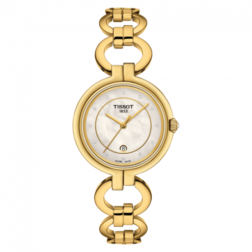 Tissot Flamingo PVD Yellow Gold / MOP / Bracelet T094.210.33.116.00