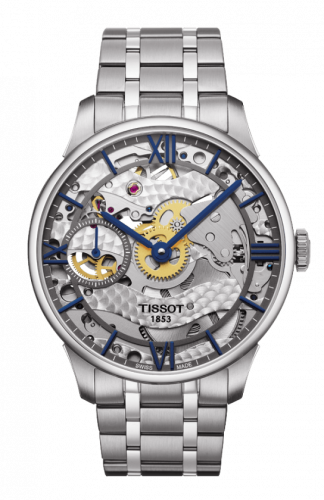 Tissot Chemin des Tourelles 42 Stainless Steel / Skeleton / Bracelet T099.405.11.418.00