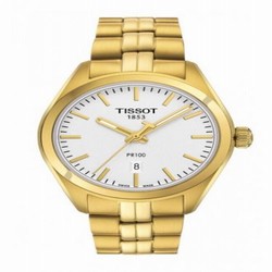 Tissot PR 100 Quartz 33 Yellow Gold PVD / Silver / Bracelet T101.210.33.031.00