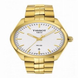 Tissot PR 100 Quartz 39 Yellow Gold PVD / Silver / Bracelet T101.410.33.031.00
