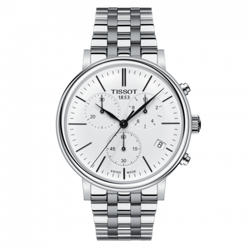 Tissot Carson Premium Chronograph Quartz 41 Stainless Steel / Silver / Bracelet T122.417.11.011.00