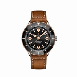 Breitling Superocean Heritage '57 Stainless Steel / Red Gold / Black / Calf / Folding U10370121B1X2