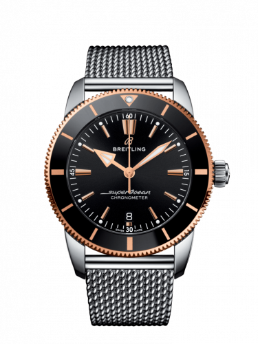Breitling Superocean Heritage II B20 Automatic 44 Stainless Steel / Red Gold / Black / Milanese UB2030121B1A1