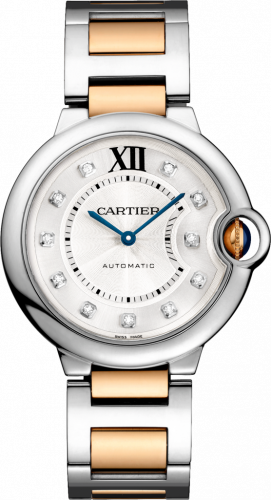 Cartier Ballon Blue de Cartier 36 Automatic Stainless Steel / Pink Gold / Diamond / Bracelet W3BB0018