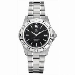 TAG Heuer Aquaracer 300M Calibre 5 38.4 Stainless Steel / Black / Bracelet WAF2110.BA0806