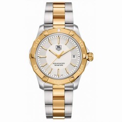 TAG Heuer Aquaracer 300M Quartz 40.5 Stainless Steel / Yellow Gold / Silver / Bracelet WAP1120.BB0832