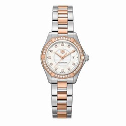 TAG Heuer Aquaracer 300M Quartz 27 Stainless Steel / Rose Gold / Diamond / Silver / Bracelet WAP1452.BD0837