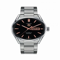 TAG Heuer Carrera Calibre 5 Day Date Stainless Steel / Black / Bracelet WAR201C.BA0723