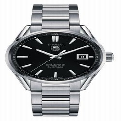 TAG Heuer Carrera Calibre 5 39 Stainless Steel / Black / Bracelet WAR211A.BA0782