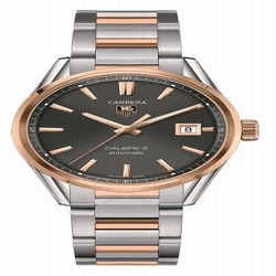 TAG Heuer Carrera Calibre 5 39 Stainless Steel / Rose Gold / Grey / Bracelet WAR215E.BD0784