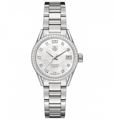 TAG Heuer Carrera Calibre 9 28 Stainless Steel / Diamond / MOP - Diamond / Bracelet WAR2415.BA0770