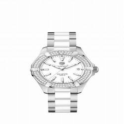 TAG Heuer Aquaracer 300M Quartz 35 Stainless Steel / Diamond / White / Bracelet WAY131F.BA0914