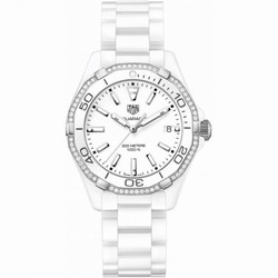 TAG Heuer Aquaracer 300M 35 Ceramic / Diamond / White / Bracelet WAY1396.BH0717