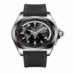 Breitling Galactic Unitime Stainless Steel / SleekT / Trophy Black / Military WB3510U4.BD94.109W