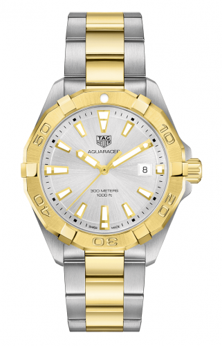 TAG Heuer Aquaracer 300M Quartz 41 Stainless Steel / Yellow Gold / Silver / Bracelet WBD1120.BB0930