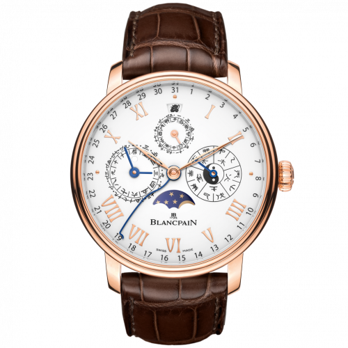 Blancpain Villeret Calendrier Chinois Traditionnel Red Gold / White 00888-3631-55B