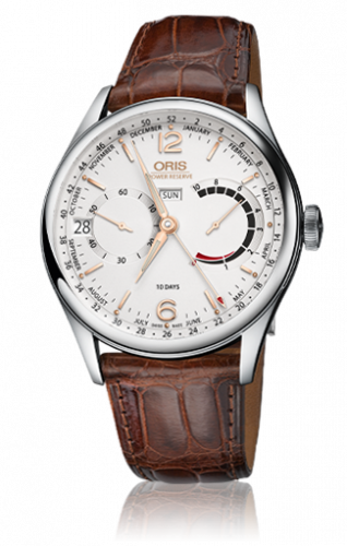 Oris Calibre 113 Steel / Silver / Brown Croc 01 113 7738 4031-Set 1 23 83FC