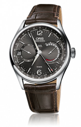 Oris Calibre 113 Steel / Anthracite / Brown Croc 01 113 7738 4063-Set 1 23 73FC