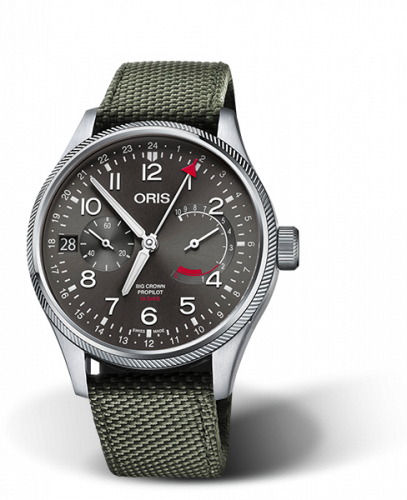 Oris Big Crown ProPilot Calibre 114 Stainless Steel / Grey / Textile 01 114 7746 4063-Set 5 22 14FC