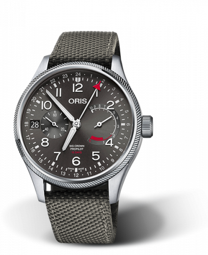 Oris Big Crown ProPilot Calibre 114 Stainless Steel / Grey / Textile 01 114 7746 4063-Set 5 22 17FC