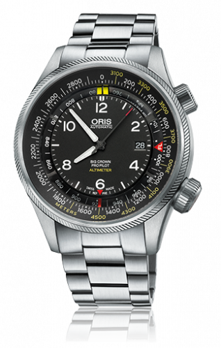 Oris Big Crown ProPilot Altimeter Meter / Stainless Steel 01 733 7705 4164-Set 8 23 19