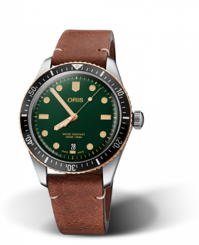 Oris Divers Sixty-Five 40 Stainless Steel / Bronze / Green / Calf 01 733 7707 4357-07 5 20 45