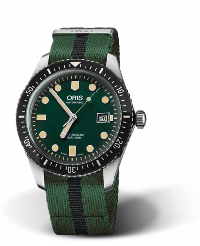 Oris Divers Sixty-Five 42 Stainless Steel / Green / NATO 	01 733 7720 4057-07 5 21 25FC