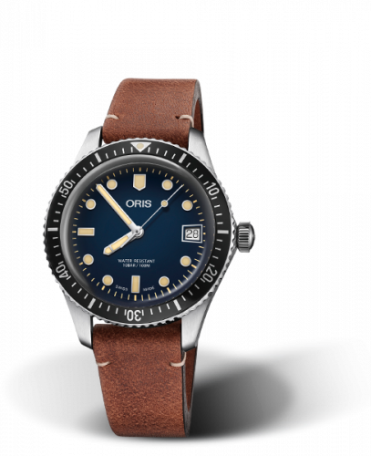 Oris Divers Sixty-Five 36 Stainless Steel / Blue / Calf 01 733 7747 4055-07 5 17 45