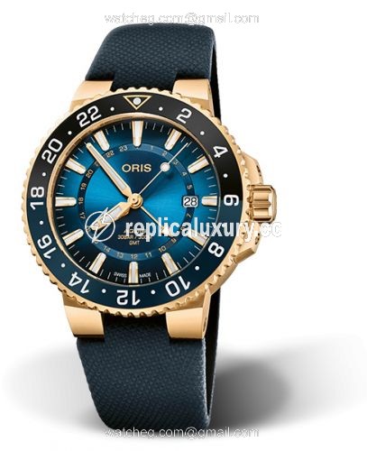 Oris Aquis GMT Carysfort Reef Gold Limited Edition 01 798 7754 6185-Set