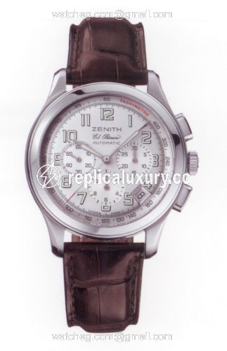Zenith Class Sport El Primero Stainless Steel / Silver / Strap 03.0510.400/04.C491