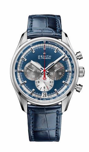 Zenith El Primero Chronomaster 42 Stainless Steel / Blue / Alligator 03.2040.400/53.C700
