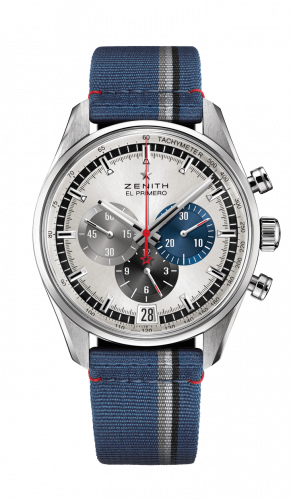 Zenith El Primero Chronomaster 42 Stainless Steel / Silver / Fabric 03.2040.400/69.C802
