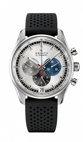 Zenith El Primero Chronomaster 42 Stainless Steel / Silver / Rubber 03.2040.400/69.R576