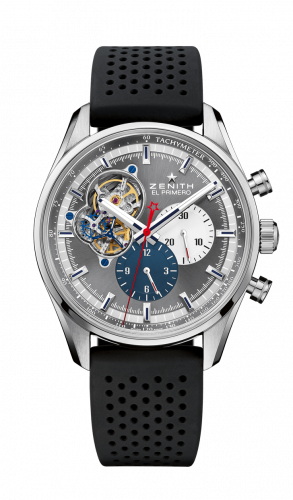 Zenith El Primero Chronomaster Open Stainless Steel / Grey 1969 / Rubber 03.2040.4061/23.R576