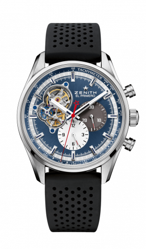 Zenith El Primero Chronomaster Open Stainless Steel / Blue 1969 / Rubber 03.2040.4061/52.R576