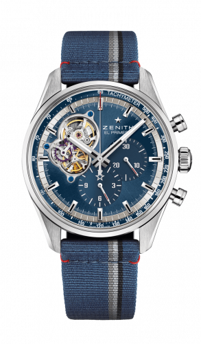 Zenith El Primero Chronomaster Open Stainless Steel / Blue / Fabric 03.20416.4061/51.C802