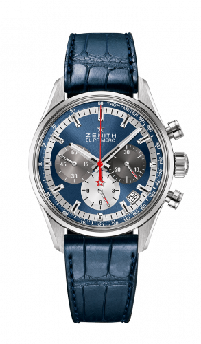 Zenith El Primero Chronomaster 38 Stainless Steel / Blue / Alligator 03.2150.400/53.C700
