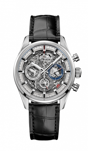 Zenith El Primero Chronomaster Full Open 38 Stainless Steel / Alligator 03.2153.400/78.C813