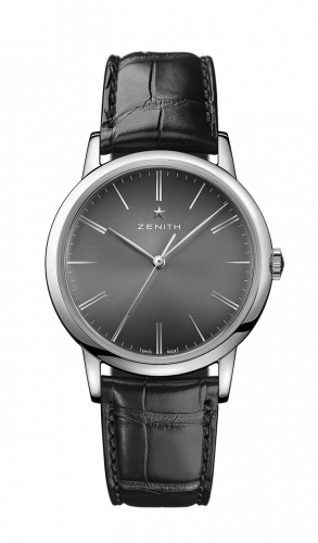 Zenith Elite Classic Stainless Steel / Black / Alligator 03.2290.679/26.C493