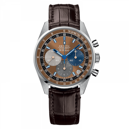 Zenith El Primero A386 Revival 50th Anniversary El Primero Stainless Steel / Tobacco / Fine Watch Club 03.F386.400/70.C807