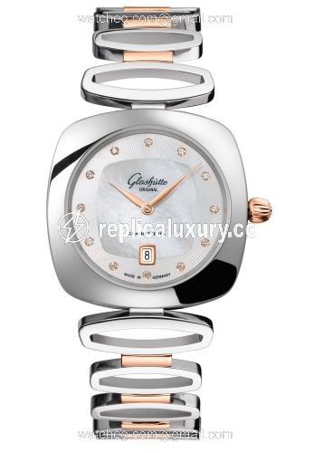 Glashutte Original Pavonina Bicolor MOP Diamond Bracelet 1-03-01-08-06-14