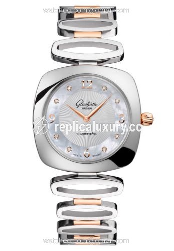 Glashutte Original Pavonina Stainless Steel / Red Gold / MOP / Bracelet 1-03-02-04-16-14