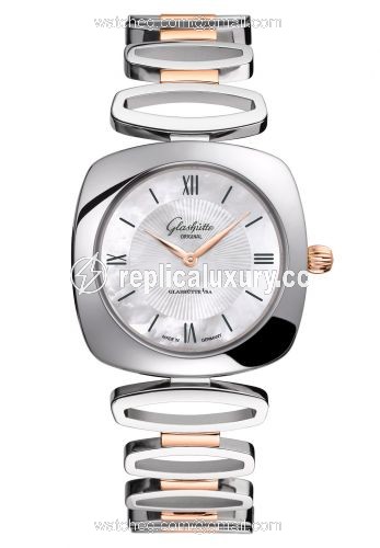 Glashutte Original Pavonina Stainless Steel / Red Gold / Diamond / MOP / Bracelet 1-03-02-05-06-14