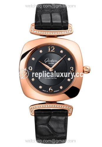 Glashutte Original Pavonina Red Gold / Diamond / Black / Alligator 1-03-02-09-05-30